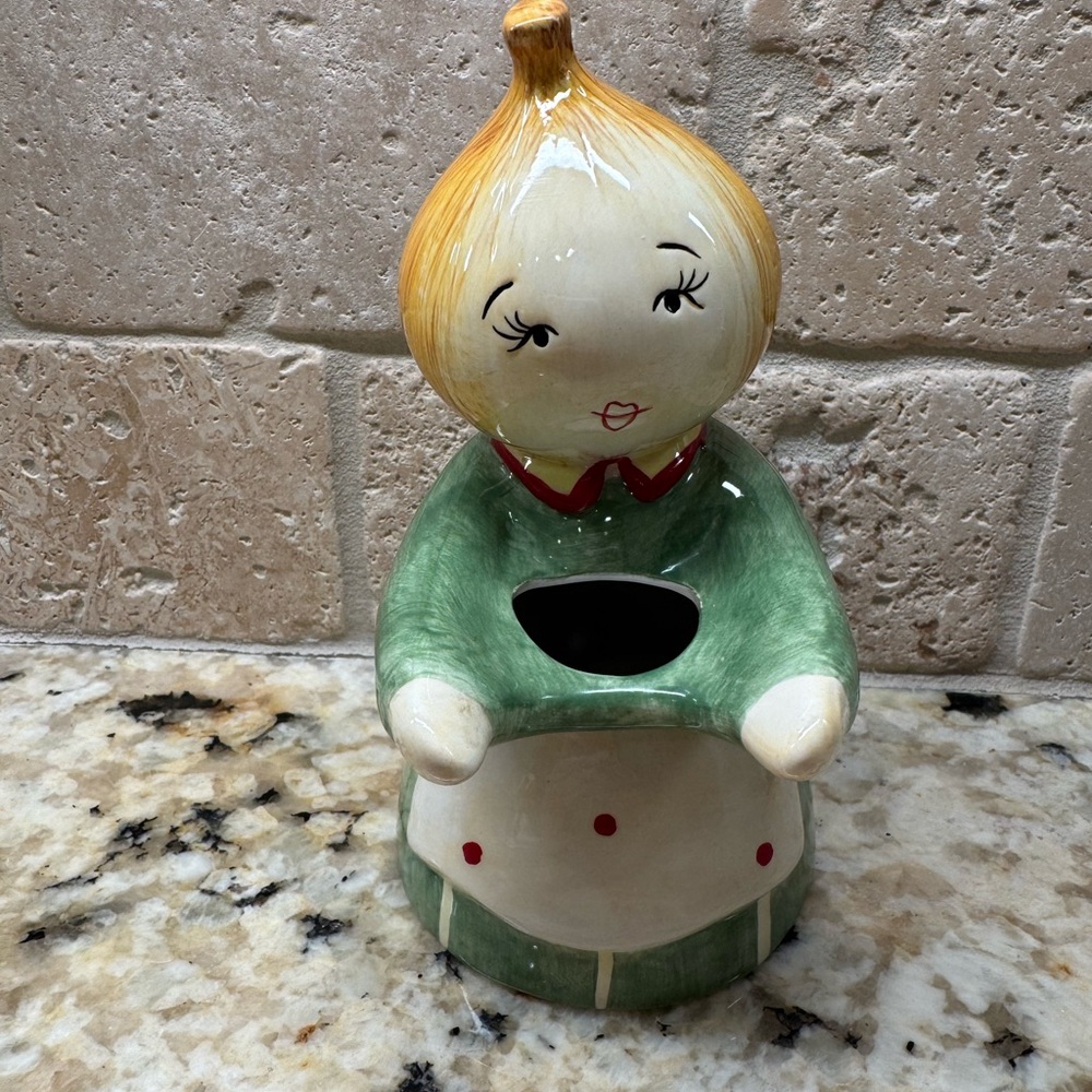 Vintage Onion Lady Holder